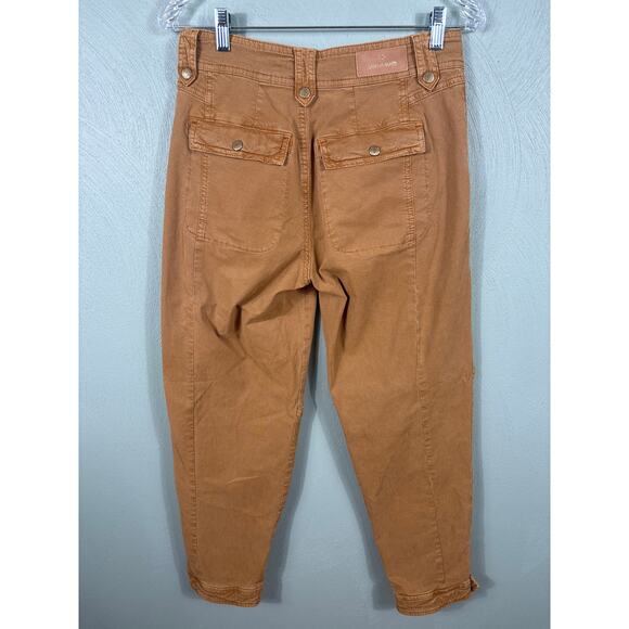 Summum Womens Size 36 Brown Twill Stretch Worker Pockets Tapered Pants Trousers - Picture 2 of 12